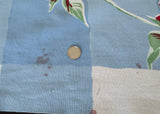 Vintage Wilendur Red Dogwood on Blue Tablecloth