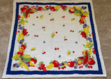 Vintage Wilendur Cherries Melons Berries Bananas Fruit Tablecloth