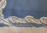 Vintage Callaway Blue and White Wisteria Tablecloth