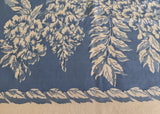 Vintage Callaway Blue and White Wisteria Tablecloth