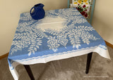 Vintage Callaway Blue and White Wisteria Tablecloth