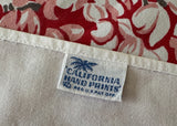 Vintage CHP California Hand Prints Pink Wisteria Tablecloth