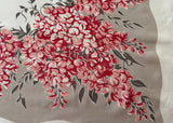 Vintage CHP California Hand Prints Pink Wisteria Tablecloth