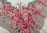 Vintage CHP California Hand Prints Pink Wisteria Tablecloth