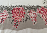 Vintage CHP California Hand Prints Pink Wisteria Tablecloth