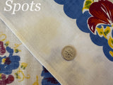 Vintage 1940's Petunias and Ribbons Tablecloth