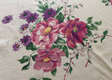 Vintage America's Pride Wilendur Purple Pink Peony Tablecloth - The Pink Rose Cottage 