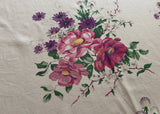 Vintage America's Pride Wilendur Purple Pink Peony Tablecloth - The Pink Rose Cottage 
