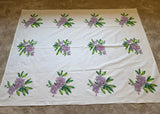 Vintage Wilendure Wilendur Purple Rhododendron Tablecloth
