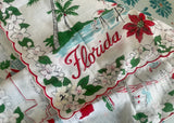Vintage Travel Souvenir Handkerchief State of Florida