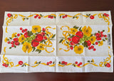 MWT Parisian Prints Linen Cherries Strawberries Poppies Tea Towel - The Pink Rose Cottage 