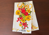MWT Parisian Prints Linen Cherries Strawberries Poppies Tea Towel - The Pink Rose Cottage 
