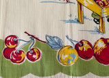 Unused Vintage Tea Towel Farmer Fruit and Veggie Stand - The Pink Rose Cottage 