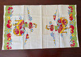 Unused Vintage Tea Towel Farmer Fruit and Veggie Stand - The Pink Rose Cottage 