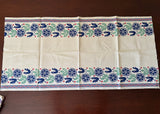 Pair of Unused Vintage Martex Roosters and Flowers Unfinished Tea Towels - The Pink Rose Cottage 