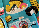 NOS Vintage Hardy Craft Marian Meadows Cheese Tray Linen Tea Towel - The Pink Rose Cottage 