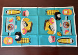 NOS Vintage Hardy Craft Marian Meadows Cheese Tray Linen Tea Towel - The Pink Rose Cottage 