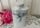 Vintage Hand Painted Talcum Powder Shaker Pink Roses and Violets