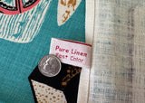 NOS Vintage Hardy Craft Marian Meadows Cheese Tray Linen Tea Towel - The Pink Rose Cottage 