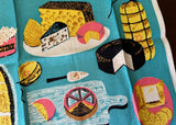 NOS Vintage Hardy Craft Marian Meadows Cheese Tray Linen Tea Towel - The Pink Rose Cottage 