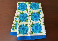 Unused Vintage Leacock Ken Scott Flower Garden Blue Mums - The Pink Rose Cottage 