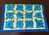 Unused Vintage Leacock Ken Scott Flower Garden Blue Mums - The Pink Rose Cottage 