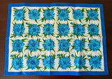 Unused Vintage Leacock Ken Scott Flower Garden Blue Mums - The Pink Rose Cottage 