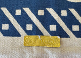 Vintage Blue and White Linen Tea Towel Cutlery Lattice MWT - The Pink Rose Cottage 
