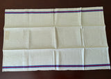 Vintage Red and Blue Striped Linen Kitchen Tea Towel MWT - The Pink Rose Cottage 