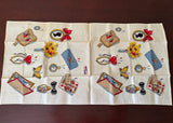 Unused Vintage Wilendur Momentos Keepsakes Tea Towel - The Pink Rose Cottage 