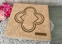 Vintage Hankies Handkerchief Storage Box Embossed with Beautiful Woman