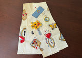 Unused Vintage Wilendur Momentos Keepsakes Tea Towel - The Pink Rose Cottage 