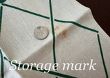 Unused Vintage Green and White Tea Towel Cuckoo Clock and Kitchen Plates - The Pink Rose Cottage 