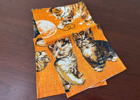 Unused Vintage Cat Kitten with Yarn Linen Tea Towel - The Pink Rose Cottage 