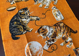 Unused Vintage Cat Kitten with Yarn Linen Tea Towel - The Pink Rose Cottage 