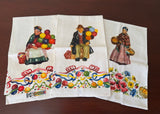 3 MWT GW Prismacolor Royal Doulton Figurine Tea Towels - The Pink Rose Cottage 