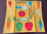 Unused Vintage Vegetable Tea Towel Corn Peppers Tomatoes and More