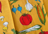 Unused Vintage Vegetable Tea Towel Corn Peppers Tomatoes and More