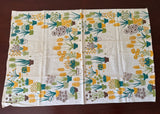 Vintage Martex Dry Me Dry Tea Towel Potted Plants - The Pink Rose Cottage 