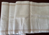 Vintage Yellow Striped Linen Toweling Fabric Over 4 Yards - The Pink Rose Cottage 