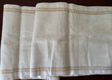 Vintage Yellow Striped Linen Toweling Fabric Over 4 Yards - The Pink Rose Cottage 