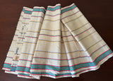 Vintage Colorful Striped Linen Toweling Fabric Over 5 Yards - The Pink Rose Cottage 