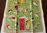 Vintage Leacock Linen Tea Towel Cocktails for Ladies and Gentlemen - The Pink Rose Cottage 