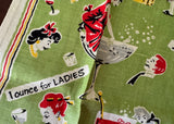Vintage Leacock Linen Tea Towel Cocktails for Ladies and Gentlemen - The Pink Rose Cottage 