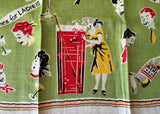 Vintage Leacock Linen Tea Towel Cocktails for Ladies and Gentlemen - The Pink Rose Cottage 