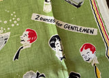 Vintage Leacock Linen Tea Towel Cocktails for Ladies and Gentlemen - The Pink Rose Cottage 