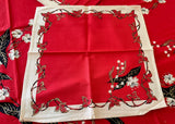Unused Vintage Leacock Chippendale Tablecloth Napkin Set in Box