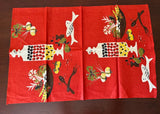 MWT Vintage Martex Dry-Me-Dry Italian Kitchen Tea Towel Rust Red - The Pink Rose Cottage 