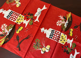 MWT Vintage Martex Dry-Me-Dry Italian Kitchen Tea Towel Rust Red - The Pink Rose Cottage 