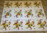 Vintage Wilendur Autumn Leaves with Acorns Tablecloth 12 Squares